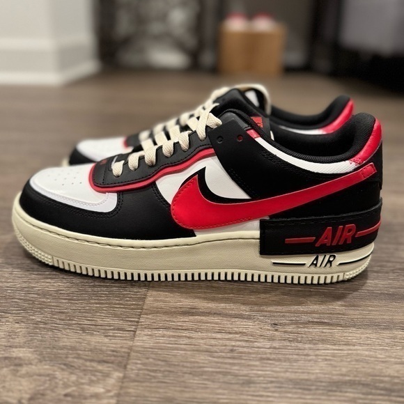 Nike Air Force 1 Shadow "Summit White/University Red/Black" Women's sz 1… - Picture 1 of 7